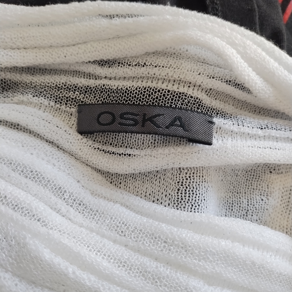 OSKA White Ripple Knit Sweater L - Picture 4 of 4